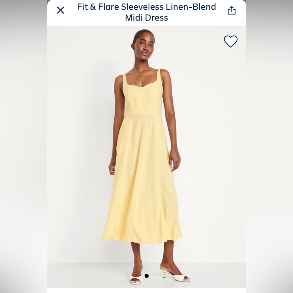 Butter Yellow Linen Dress